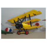 Vintage Homco WWI Airplane Cast Metal Wall Décor