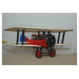 Vintage Homco WWI Airplane Cast Metal Wall Décor