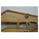 Vintage Homco WWI Airplane Cast Metal Wall Décor