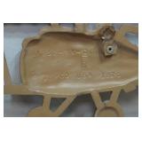 Vintage Homco WWI Airplane Cast Metal Wall Décor