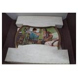 Vintage Norman Rockwell Plates and Trylean Craftsman Crib Stable
