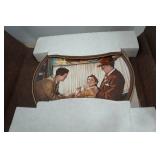 Vintage Norman Rockwell Plates and Trylean Craftsman Crib Stable