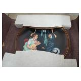 Vintage Norman Rockwell Plates and Trylean Craftsman Crib Stable