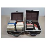 Vintage 8-Track Tapes and Carry Cases - Signed Boxcar Willie, Billy Joel, Neil Diamond