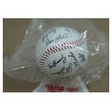 1987 Minnesota Twins World Series Championship Stamped Autographed Baseball