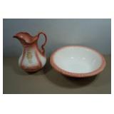 Vintage Bath Basin and Pitcher