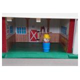 Vintage Toys - Fisher Price Family Farm, Musical Chime Roll Push Barrel and Xylophone & Drum