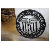 Cut Metal United States Merchant Marines Sign