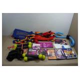 Assorted Workout Gear - Weights, DVDs, Bags