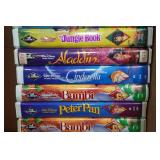 Vintage VHSs - 101 Dalmatians, Bambi, Peter Pan, Aladdin