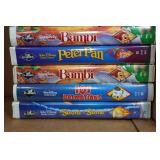 Vintage VHSs - 101 Dalmatians, Bambi, Peter Pan, Aladdin