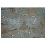 Assorted Tableware - Punch Bowl, Gold Plates, Glass Bread Pan