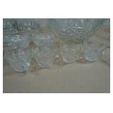 Assorted Tableware - Punch Bowl, Gold Plates, Glass Bread Pan
