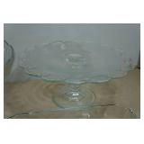 Assorted Tableware - Punch Bowl, Gold Plates, Glass Bread Pan