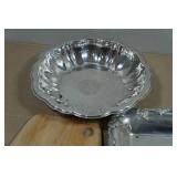 Assorted Tableware - Silver Serving Trays, Utensils, Cutting Boards