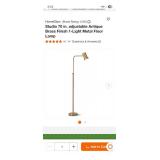 Studio floor lamp antique brass