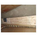Unfinished birch butcher block shelf