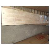 Unfinished birch butcher block shelf