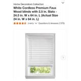 10 White cordless faux wood blinds
