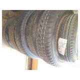 Various spare tires with rims