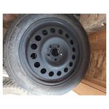 Various spare tires with rims