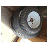 Various spare tires with rims