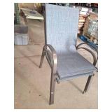 Set of 2 blue patio chairs