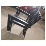 Set of 4 black patio chairs