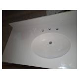57" cultured stone vanity counter top