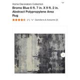 6x9 brome blue area rug