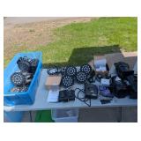 Large Set Of Color adjustable Up Lighting With Cables And Cords