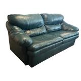 LLLR - Vintage Forest Green Flexsteel Leather Sofa