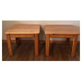 LLLR - Two Vintage Oak Side Tables
