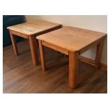 LLLR - Two Vintage Oak Side Tables