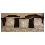 LLBR - Vintage Wood and Cane King Bed Headboard and Frame