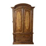 LLBR - Vintage Stanley Furniture Armoire Cabinet .Fleur De Bois Country French