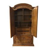 LLBR - Vintage Stanley Furniture Armoire Cabinet .Fleur De Bois Country French