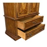 LLBR - Vintage Stanley Furniture Armoire Cabinet .Fleur De Bois Country French