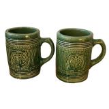 LLBR - Nelson McCoy Stoneware Pitcher & Two Mugs - 1920s-1930s Antique Set