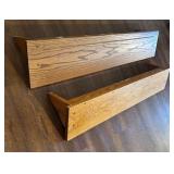LLBR - Two Oak Wooden Wall Shelves