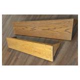 LLBR - Two Oak Wooden Wall Shelves