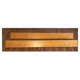 LLBR - Two Six Foot Oak Wall Hanging Shelves
