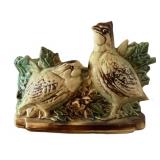 LLBR - Vintage McCoy Quail Bird Family Planter