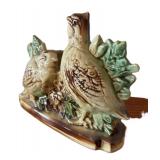 LLBR - Vintage McCoy Quail Bird Family Planter
