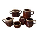 LLBR - Vintage McCoy Brown Drip-Glaze Mugs, Petite Pitcher and More
