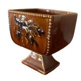 LLBR - Vintage McCoy USA Art Pottery Pedestal Planter, Antique Curio Line