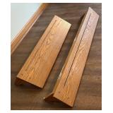 LLBR - Two Oak Wall Mounted Shelves