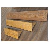 LLBR - Trio of Oak Wall Mounted Shelves