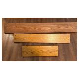 LLBR - Trio of Oak Wall Mounted Shelves