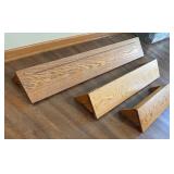 LLBR - Trio of Oak Wall Mounted Shelves